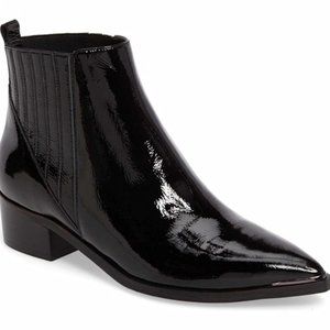 Marc Fisher Yommi Patent Leather Chelsea Ankle Boots Size 8